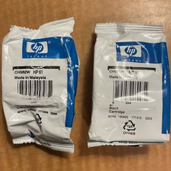 HP 61 Black and tri colored Ink Cartridges 