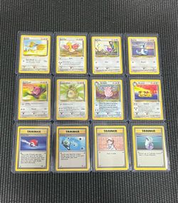 Vintage Pokemon Card Lot 12 WOTC Base Set Jungle Clefable Holo + Common Uncommon - 12pc