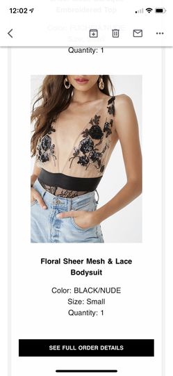 Sequin and lace bodysuit new with tags small