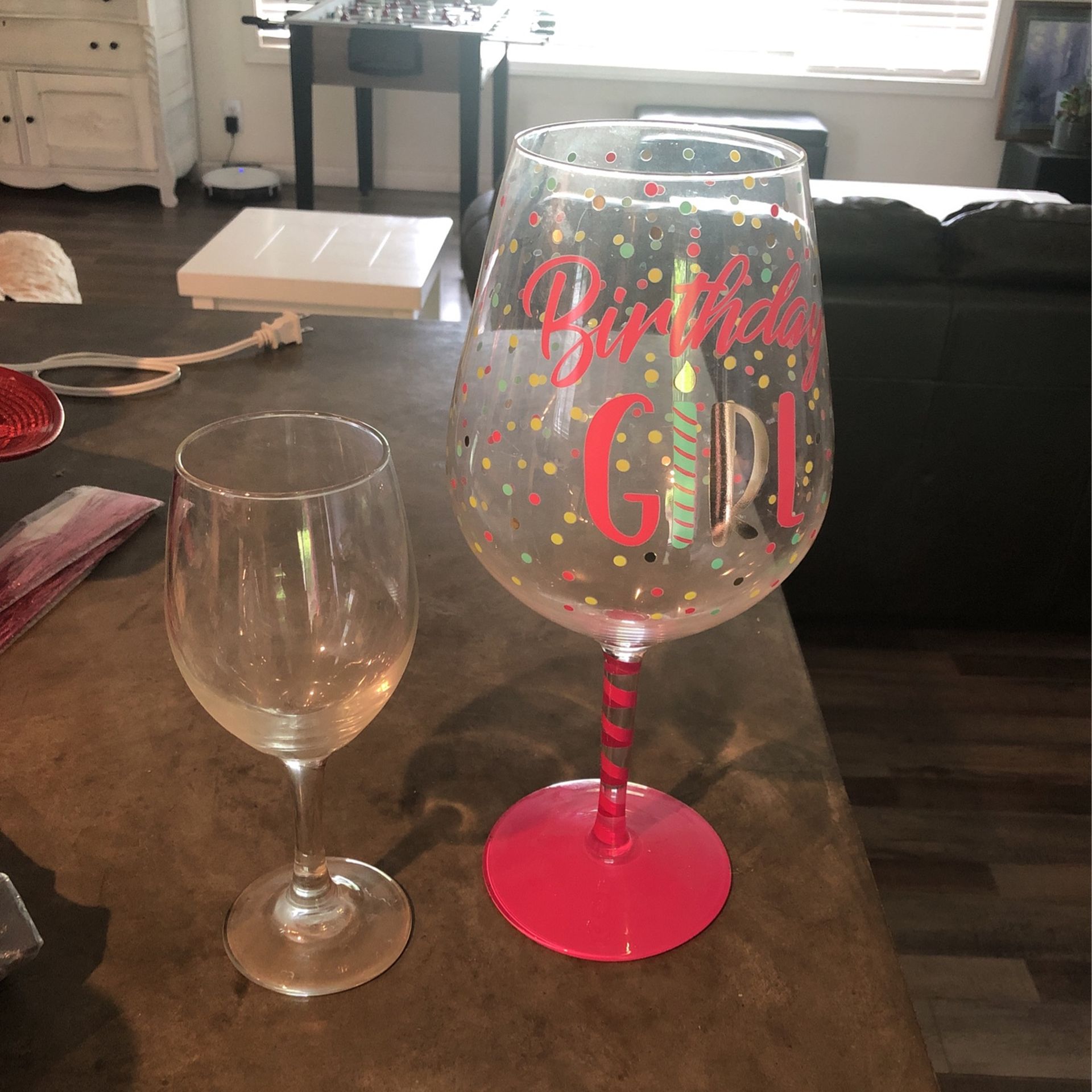 Huge Birthday Girl Wine Glass