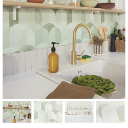 Green Art Deco Wallpaper