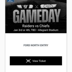 Raiderd vs Chiefs  350.00