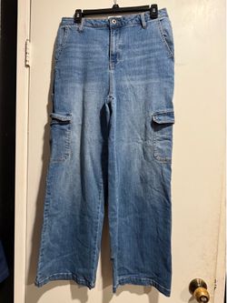 Blue denim cargos