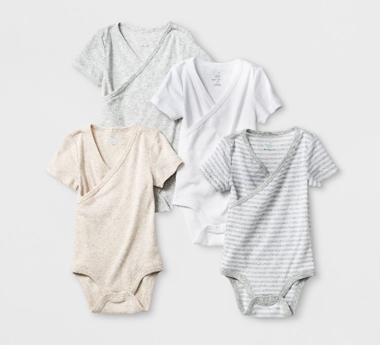 Newborn Kimono Onesies - 100% Cotton