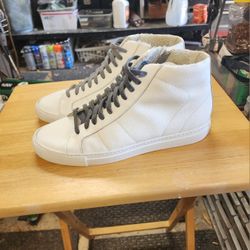P448 Star Recycled White Leather High tops 