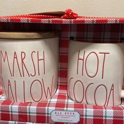 Marshmallow Cellar & Hot Cocoa Mug set - NEW Rae Dunn