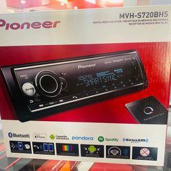 Pioneer MVH-S720BHS In-Dash 1-DIN Digital Media Receiver Bluetooth USB