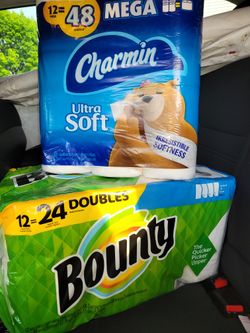Charmin Ultra soft12=48& Bounty (12=24)Bundle