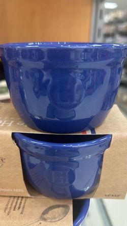 Brand New Emile Henry Ceramic Ramekins – Set of 2 (Blue / Bleu 3)