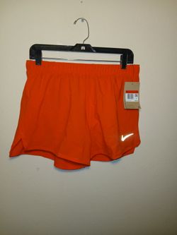 Men Nike Dri-Fit 3 inch Running Shorts Brief Lined Orange FN3355-696