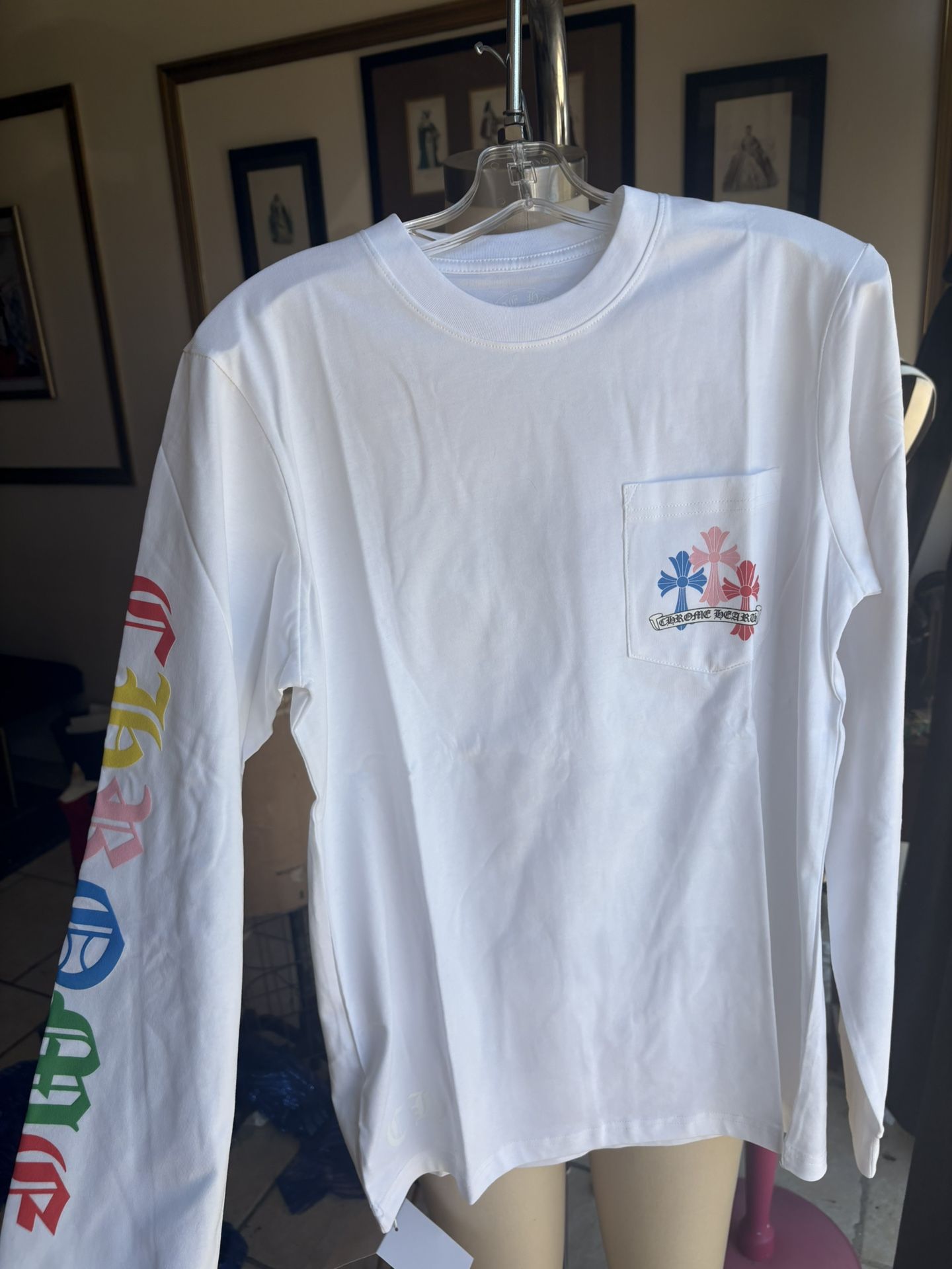 RAINBOW  LONG SLEEVE CHROME HEARTS 