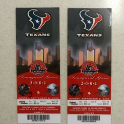Texans Inaugural Tickets 