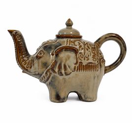 Pier 1 Imports Elephant Stoneware Teapot