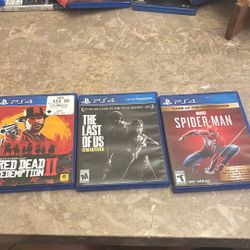 Red Dead Redemption 2, Last Of Us Remastered, Spider-Man