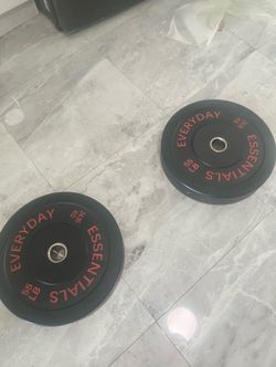 Cash only no Zelle pair of new 55lb Olympic weights plates total 110lb bumper plates new never used check my page for other gym items
