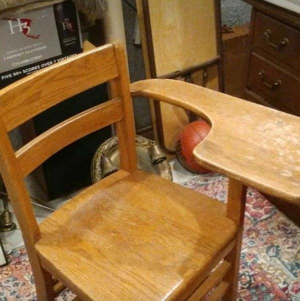 Rare Vintage Left Handed School Desk