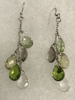 Peridot sterling silver earrings