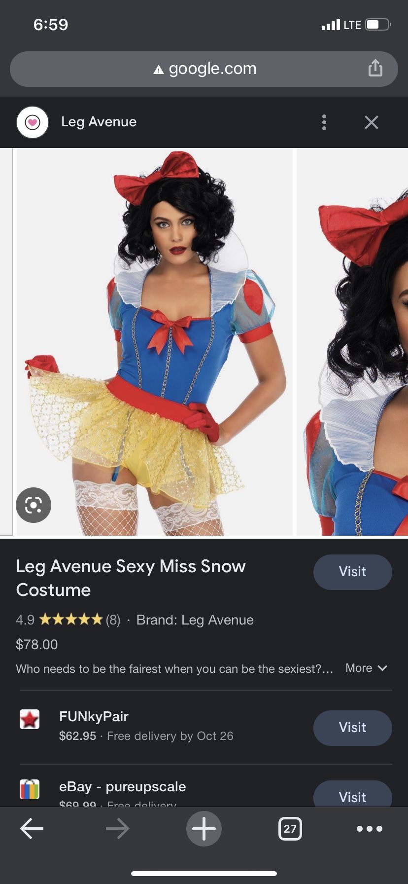 Sexy Snow White Halloween Costume