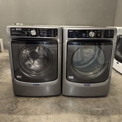 MAYTAG XL CAPACITY WASHER DRYER ELECTRIC SET STACKABLE 
