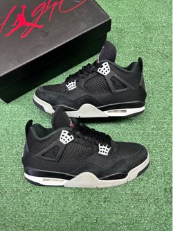 JORDAN 4 CANVAS BLACK SIZE 11.5