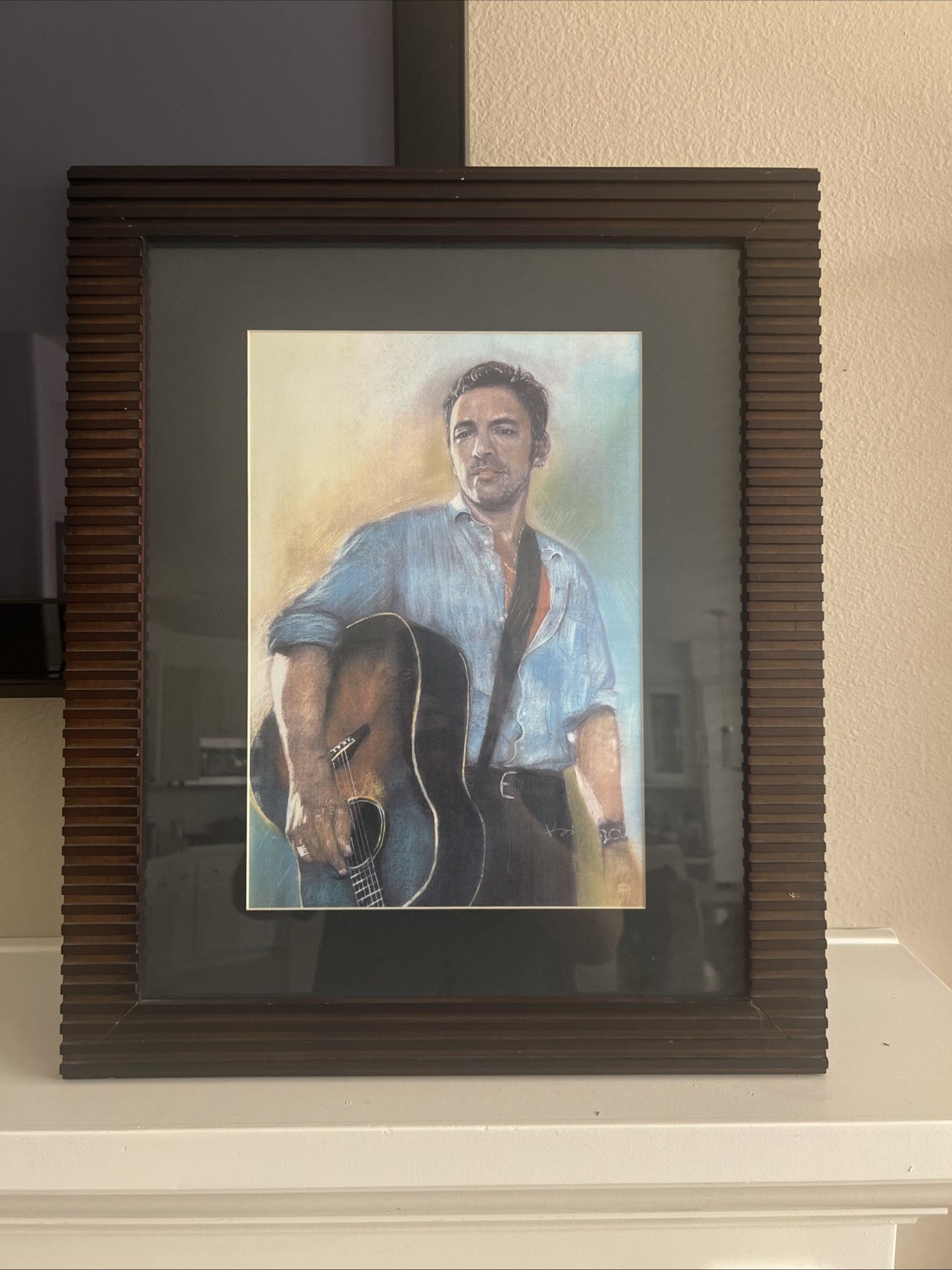 Framed Bruce Springsteen Painting/drawing
