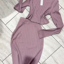 Outfit/set Top & Skirt /new Tag Large Strechy 