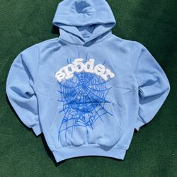 Sky Blue Spider Hoodie Large