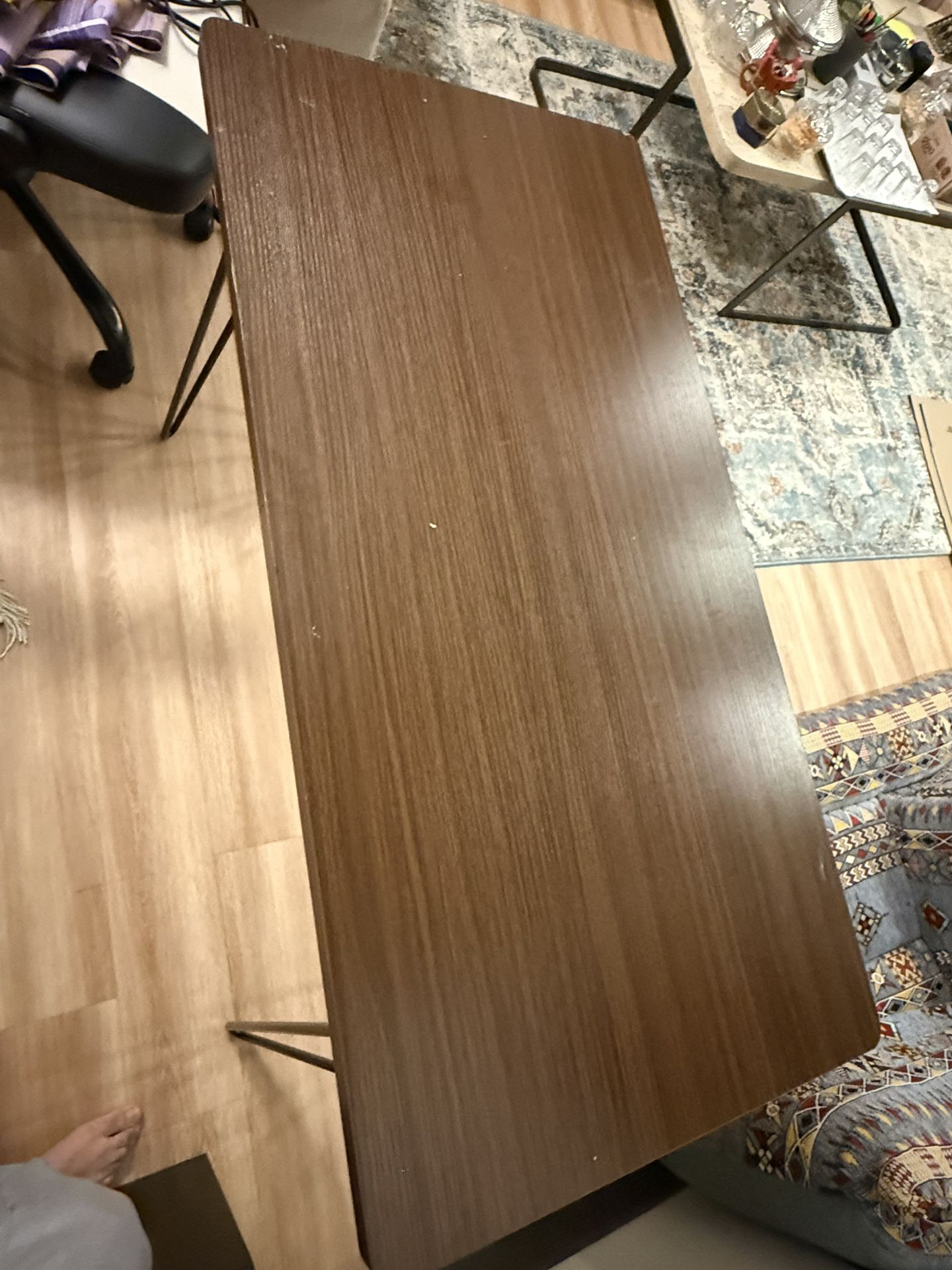 Wooden Desk with Hairpin Legs – Great Condition