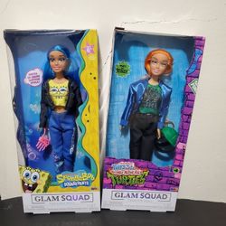 SpongeBob Teenage Mutant Ninja Fashion Doll Denim, Sneakers & Purse Glam Squad
