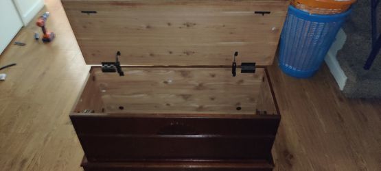 Wood Deck Box, Garden Backyard Storage Bench, Bedside, Outdoor Storage Container