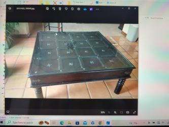 Beautiful Wood And Glass Coffee Table