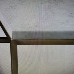RH White Marble Coffee Table - Like New!