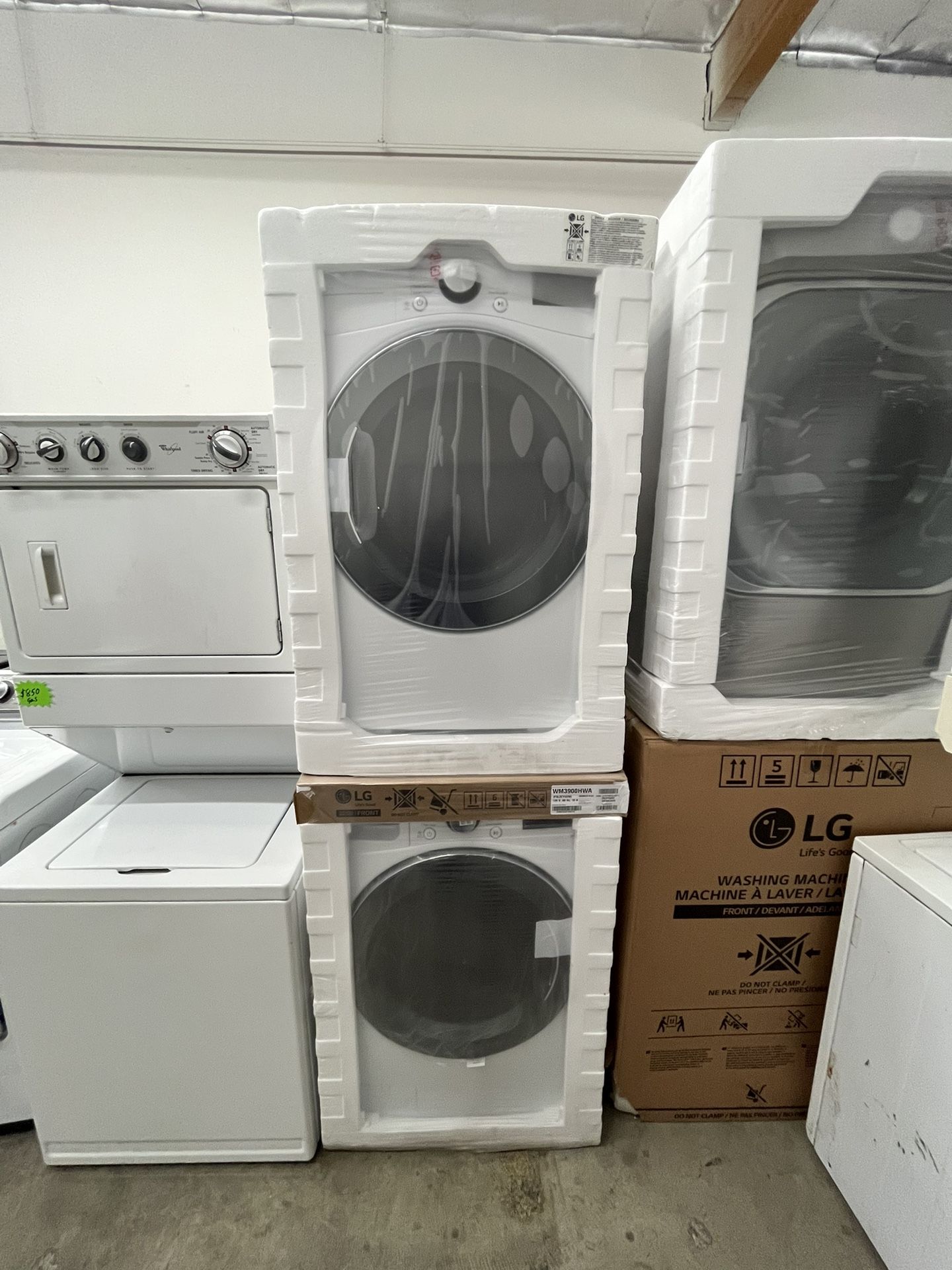 LG NEW WASHER AND ELECTRIC DRYER