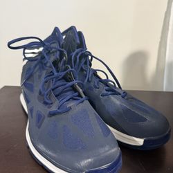 New Adidas Men’s Shoes Sz 18 Blue White 