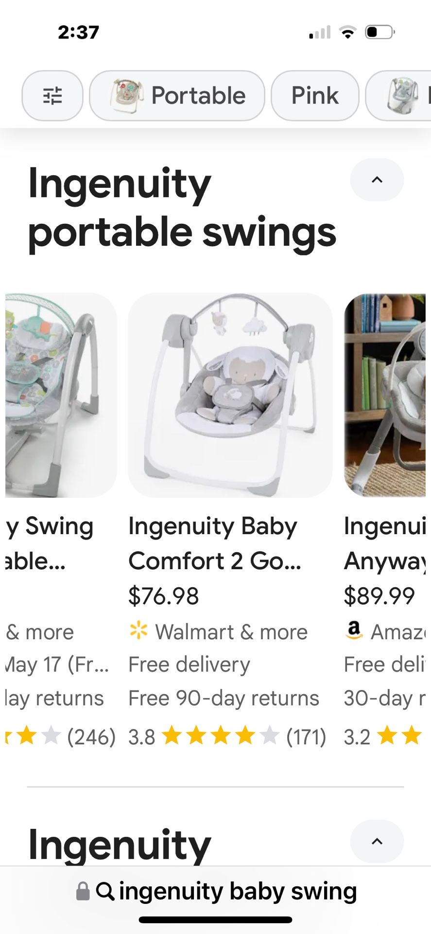 Baby Swing Portable