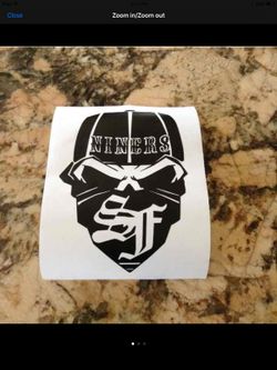 49ers skull vinyl decal