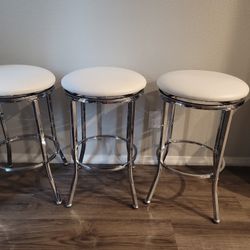 3 White Stools (LIKE New)