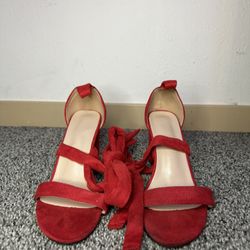 Red Lace Heels