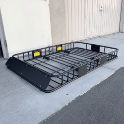 New $130 Universal Roof Rack 64x39 Inch Car Top Cargo Basket Carrier Extension Luggage Holder 150lbs Max