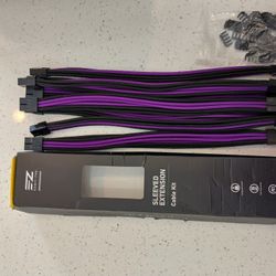 Brand New Pcie Custom Purple And Black Extension Cables