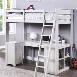 Twin Loft Bed &mattress