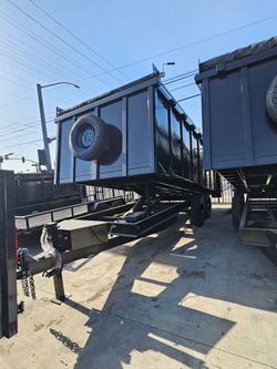 SUPER HEAVY DUTY 16FT X8 WIDE NO FENDERS MORE ROOM CHANEL FRAME 8" SCISSORS HOIST 12 TON,18PLY TIRES,SET RAMPS,8000 LBS AXLES,TOOL,BOX,SPARE TIRE,LED 