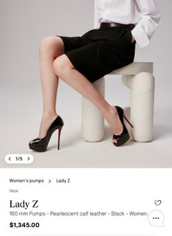 Red bottoms black heels