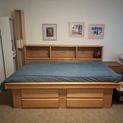 Twin Captains Bed - Solid Wood - Dresser And Desk