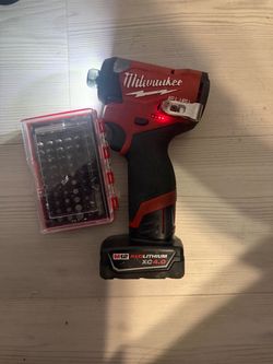 Milwaukee M12 FUEL Impact Driver with Battery and Bits