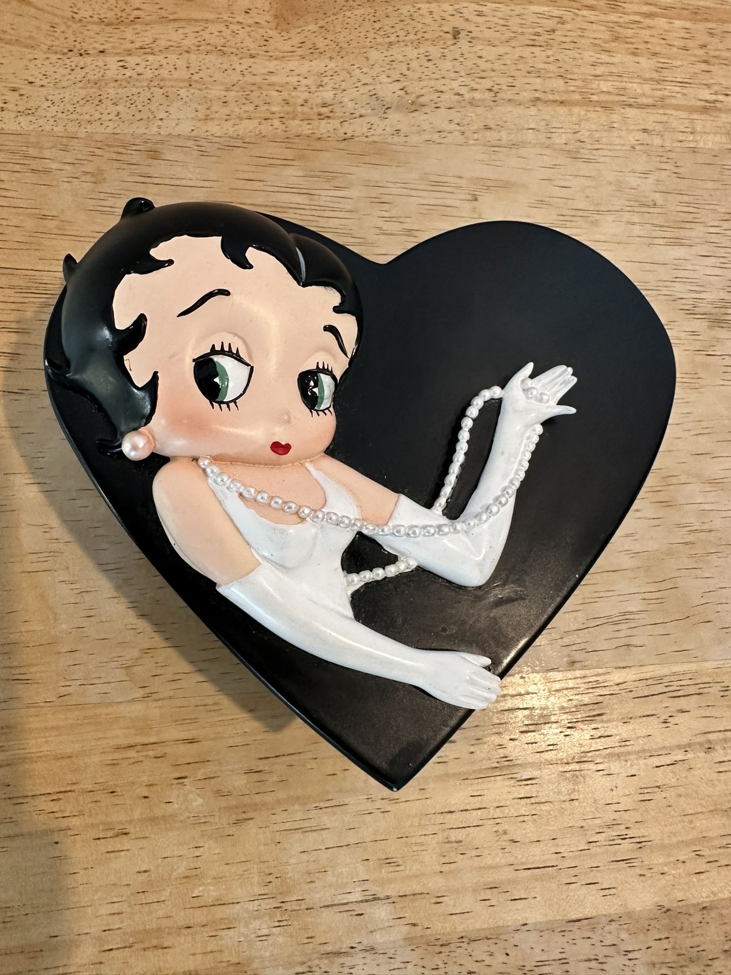 Betty Boop Lacquered Wood Black Jewelry Box By Croce