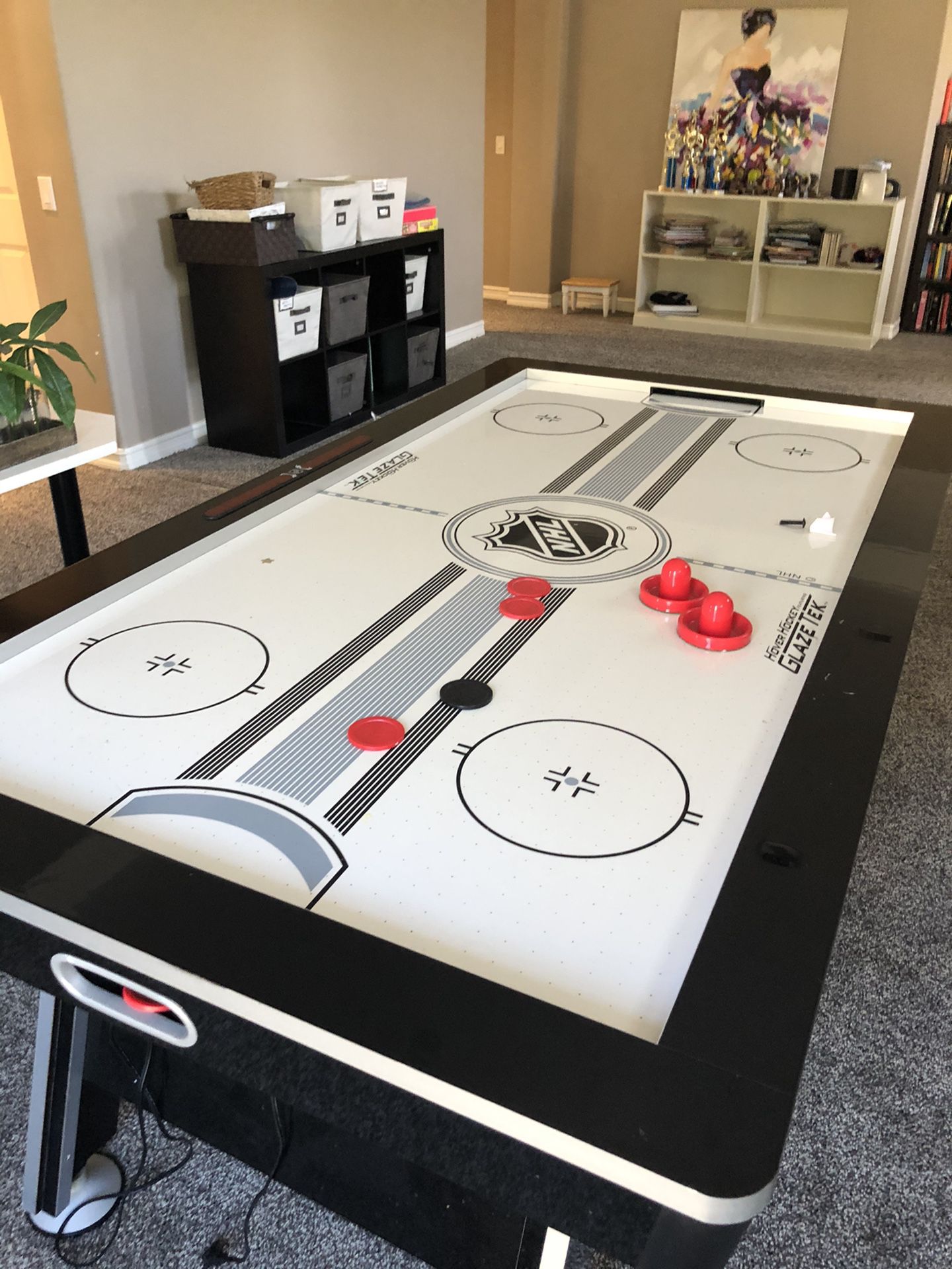 Air hockey table by Hover Hockey with Glaze Tek