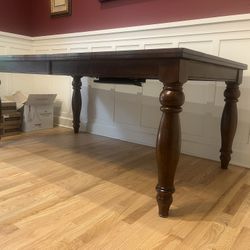 Solid Wood Dining Table With Leaf 