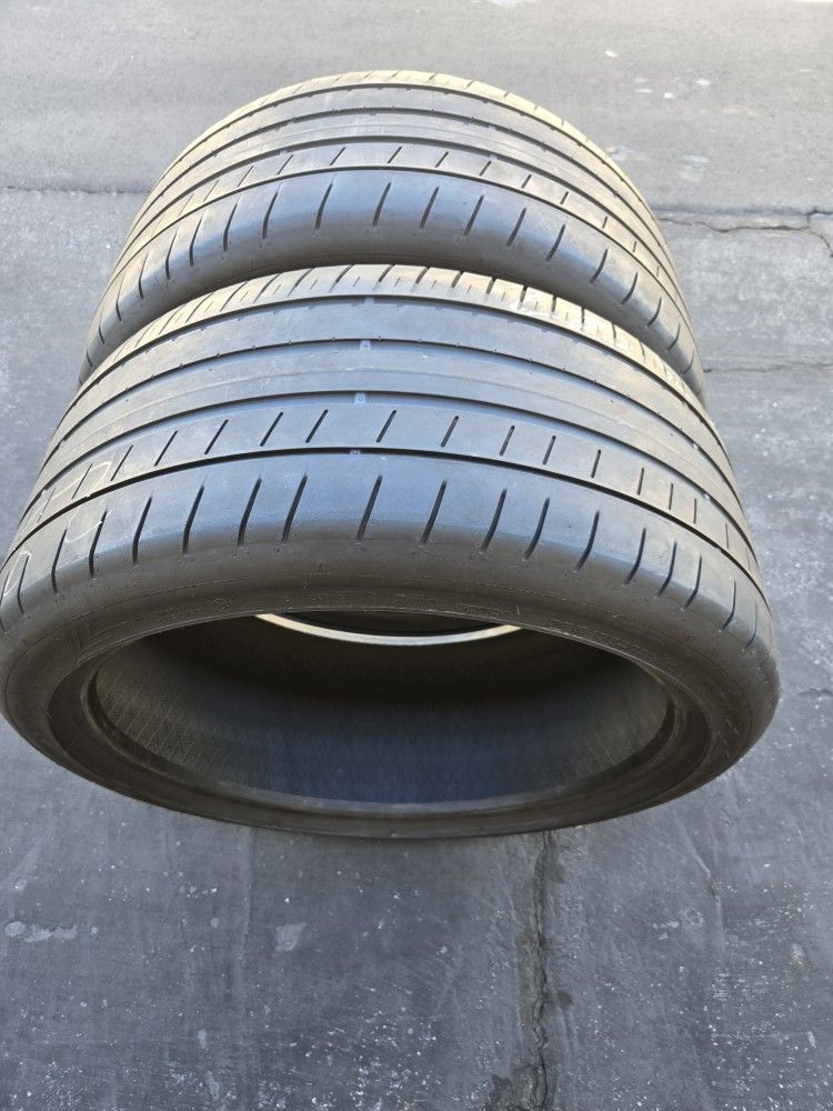 2. Tires.  285. 35. 21.  Dunlop Sport Maxx 