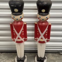 Vintage  Union Toy Soldiers Christmas Blowmold